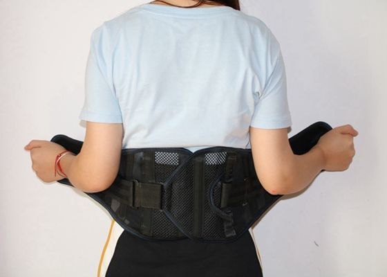CHINA Correia respirável preta do apoio da cintura de pano de malha para o apoio da cintura do instrutor da cintura da dor nas costas fornecedor