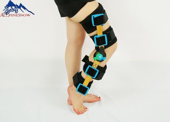 CHINA Produtos ortopédicos pretos ajustáveis das cintas de joelho do retentor do material médico de SBR articulados fornecedor