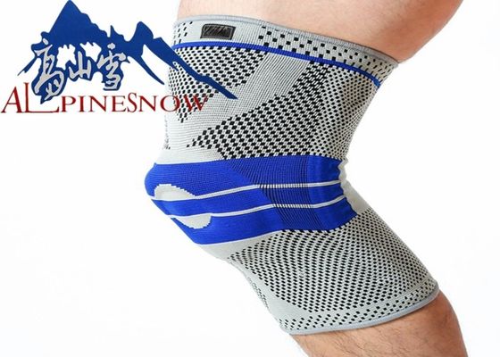 CHINA Tela elástica alta da cinta do apoio do joelho das almofadas do silicone da luva 3D do joelho da compressão fornecedor