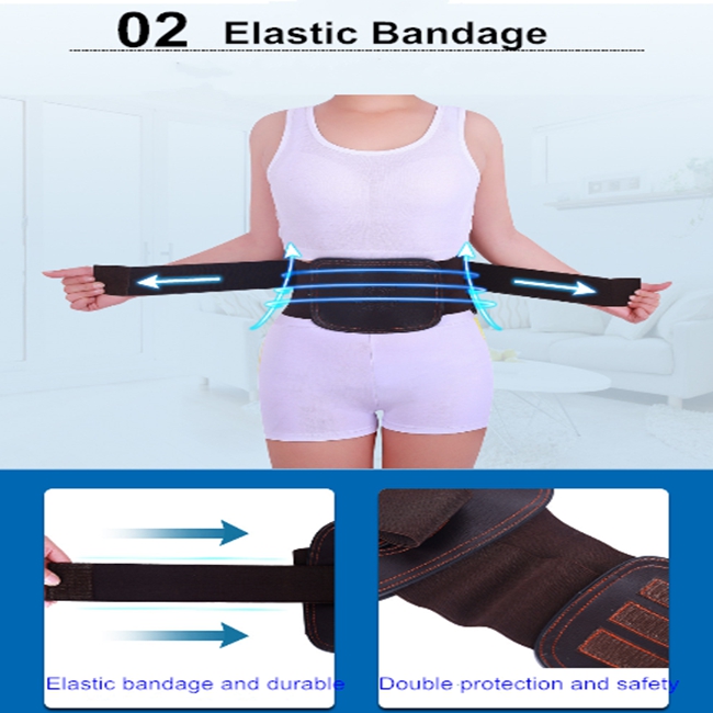 Relevo de couro da correia do apoio da parte traseira lombar de placas de aço a dor da cintura